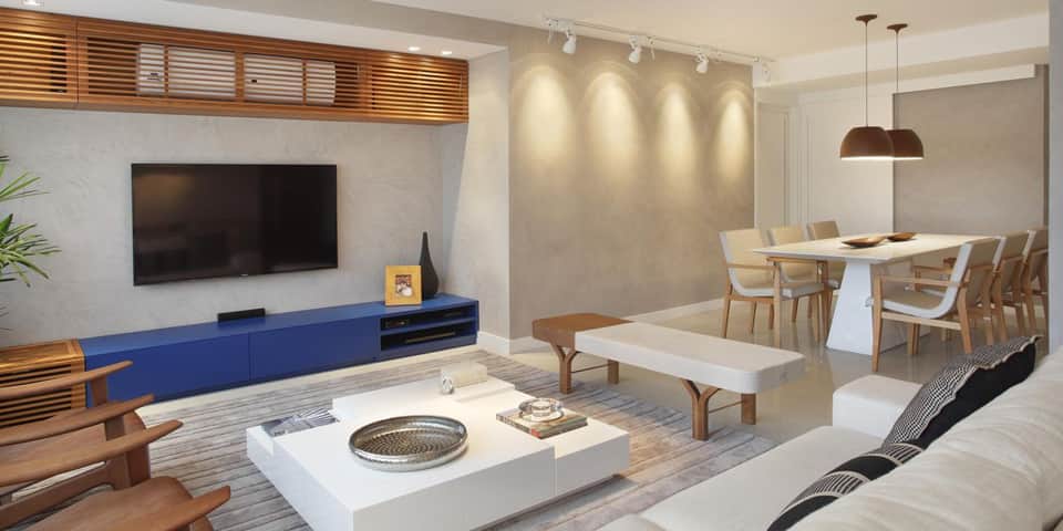 Ar-Condicionado Split Camuflado com Painel de Madeira - detalhe