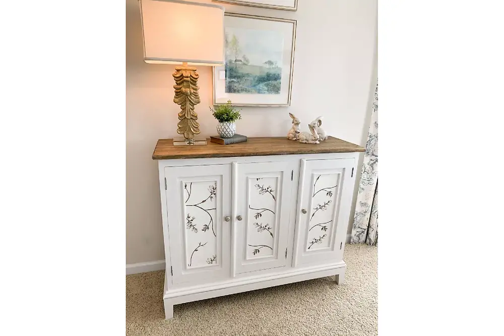 Armário Vintage com Decoupage Floral - ideia