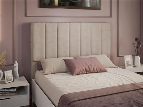 Cabeceira Estofada em Veludo: Luxo e Conforto! - ideia