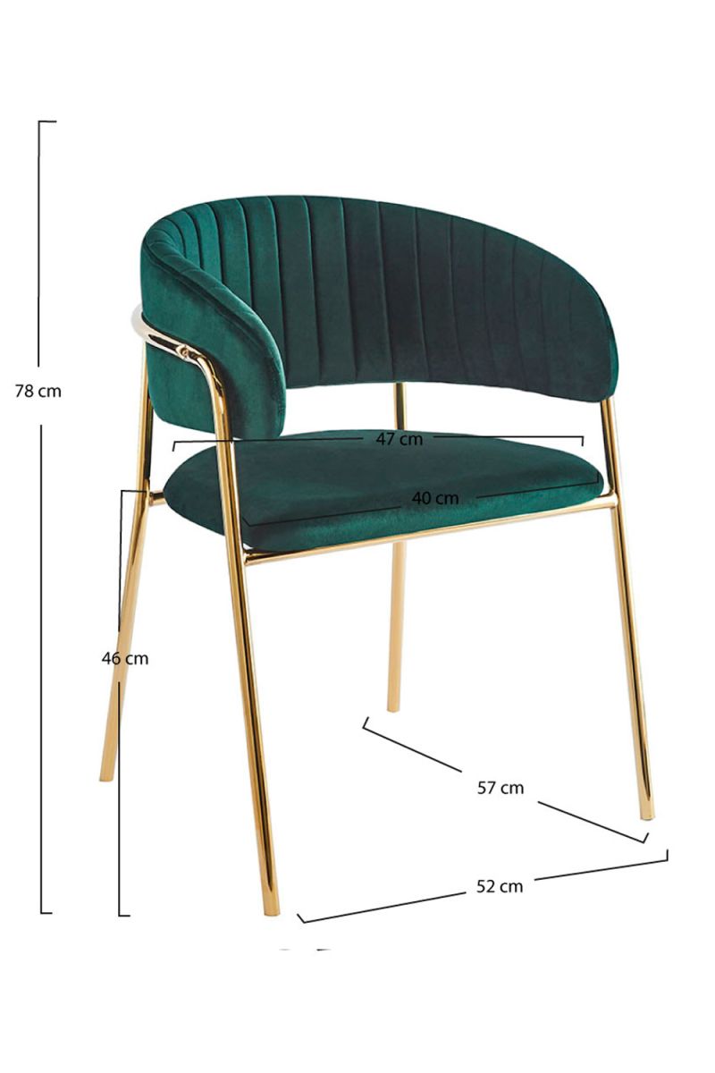 Cadeira de Jantar Estofada com Veludo: Luxo e Conforto em Cada Detalhe - detalhe