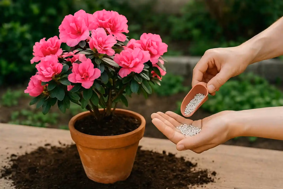 Substrato de Casca de Pinus para Azaleias com Flores Deslumbrantes - detalhe