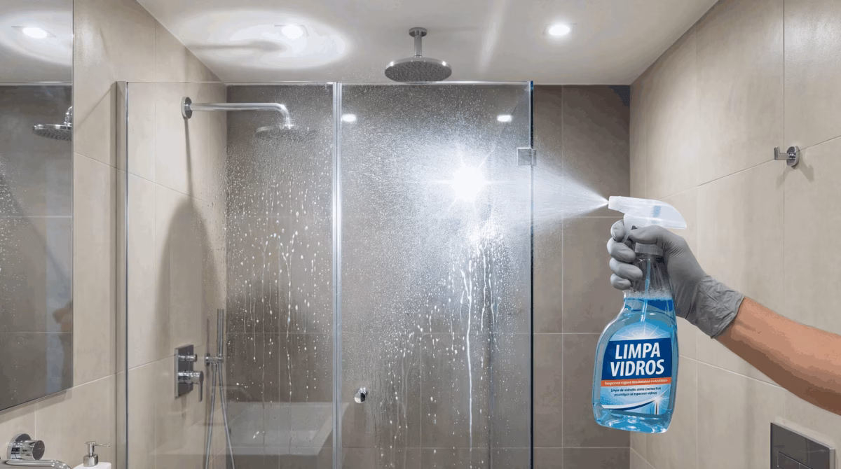 Box Moderno com Acessórios Cromados: Limpeza Facilitada - ideia