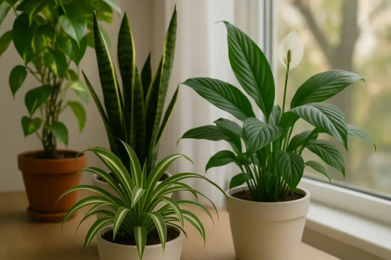 Com Plantas Purificadoras e Cachepots Coloridos - inspiração