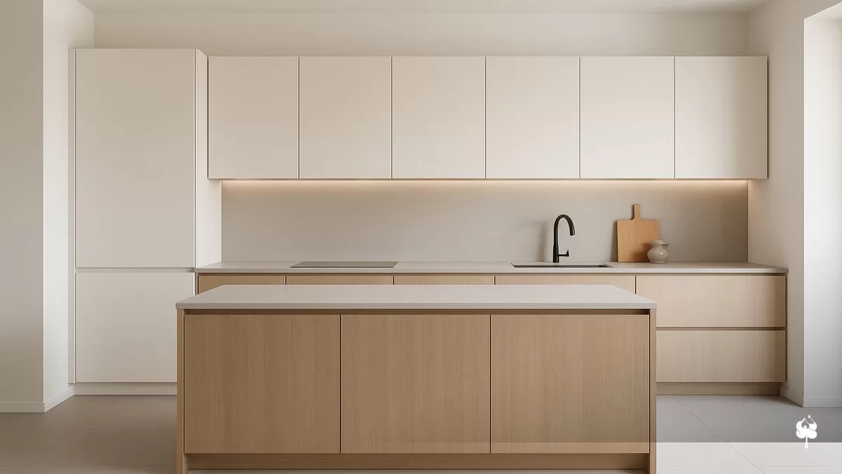 Cozinha Minimalista com Superfícies Lisas: Elegância e Facilidade na Limpeza! - inspiração