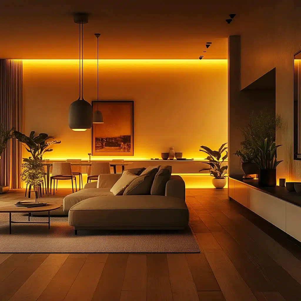 Iluminação Amarelada: Criando um Ambiente Relaxante e Acolhedor - detalhe