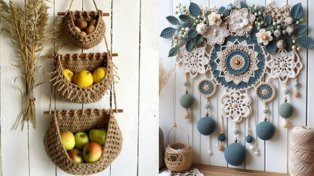 Artesanato Afetivo: Decoração com Crochê e Tricô - detalhe