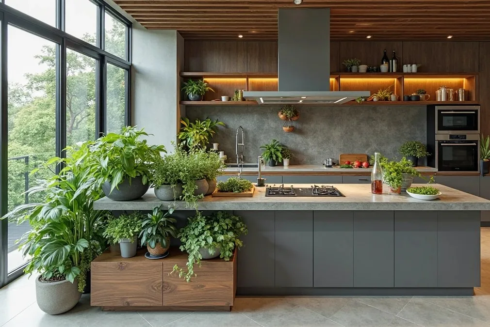 Plantas e Temperos na Decoração: Um Oásis Verde em Meio ao Concreto - detalhe
