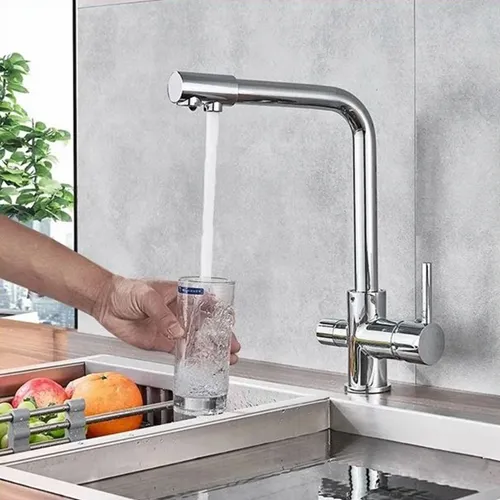 Filtro de Torneira com Design Minimalista e Cromado - detalhe