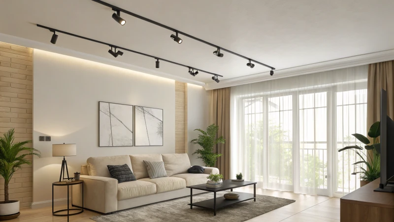 Trilhos Embutidos: Elegância Minimalista - ideia