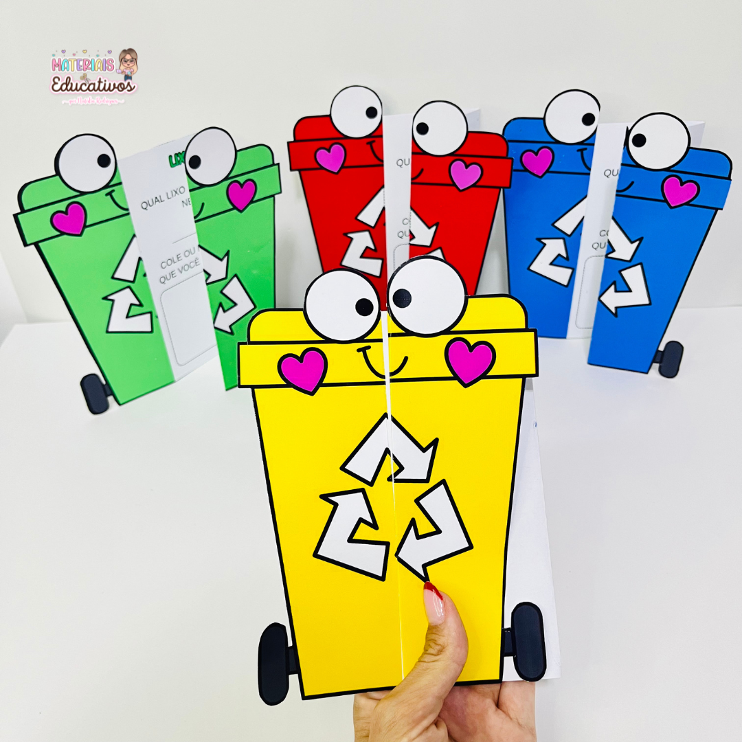 Lixeiras Seletivas em Crochê Colorido: Artesanato que Transforma - ideia