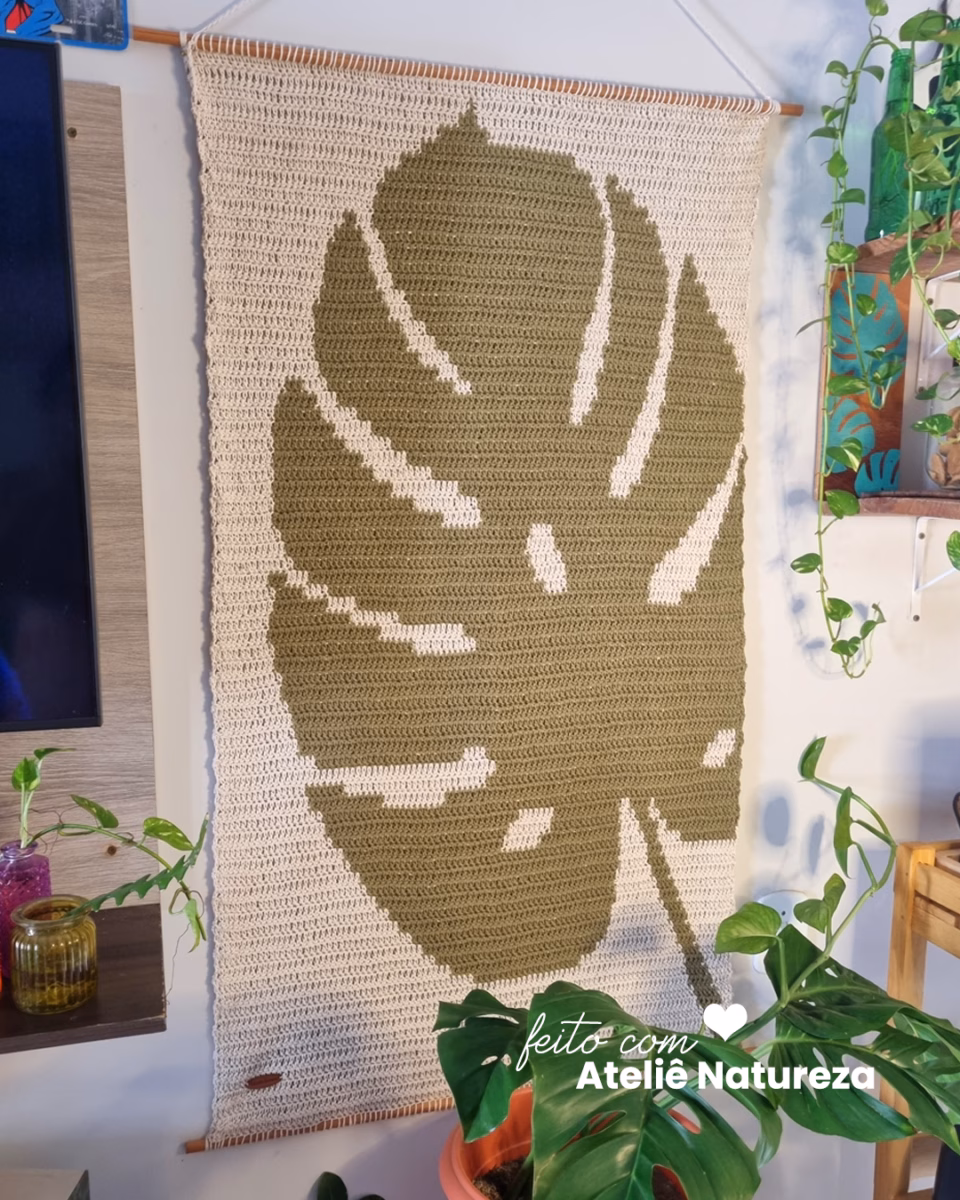 Painel Aconchegante com Textura de Tricô - detalhe