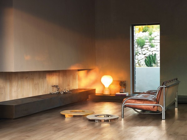 Com Porcelanato Amadeirado: Elegância Rústica Aconchegante - detalhe