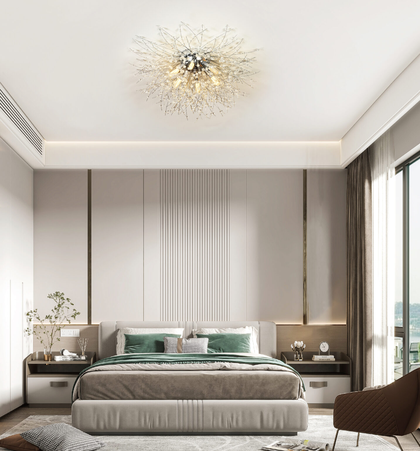 Plafon Espelhado: Reflexos de Glamour e Amplitude para Ambientes Pequenos - ideia