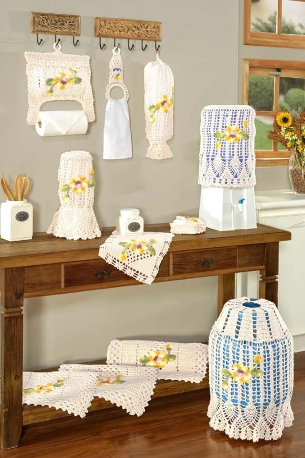 Cozinha Aconchegante com Detalhes em Crochê - ideia