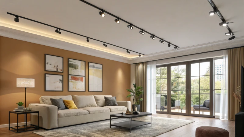 Trilho de LED no Teto: Modernidade e Sofisticação ao Alcance da Mão - detalhe