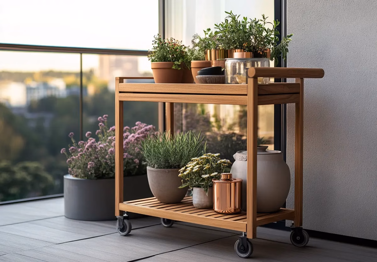 Cantinho do Café Inteligente: Um Carrinho Bar para Otimizar Seu Espaço - detalhe