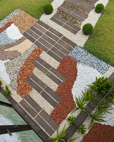 Com Seixos e Pedras Ornamentais: Texturas e Formas que Surpreendem - ideia