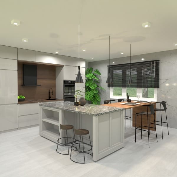 Cozinha Planejada com Revestimento 3D: Texturas e Dimensões que Surpreendem - ideia