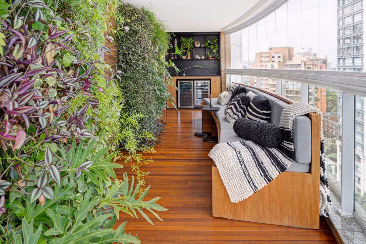 Cantinho Zen com Jardim Vertical e Fonte: Relaxamento Garantido! - detalhe