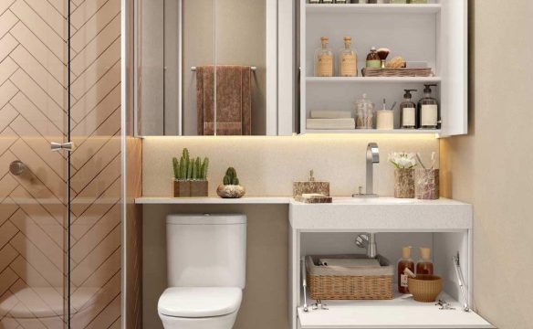 Armário sob a Pia com Cortina Estampada em Vez de Portas: Solução Criativa e Acessível! - ideia