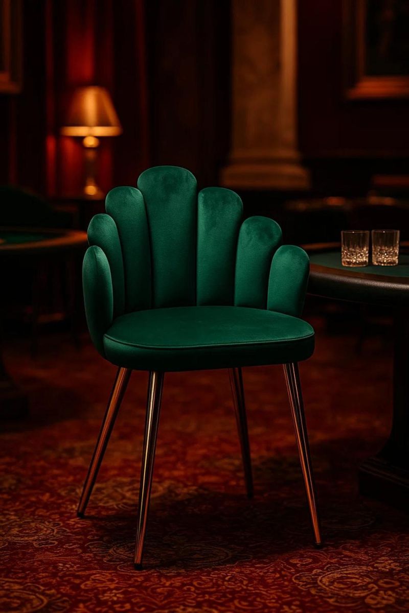 Cadeiras de Design com Revestimento em Veludo Colorido: Glamour Vibrante - inspiração