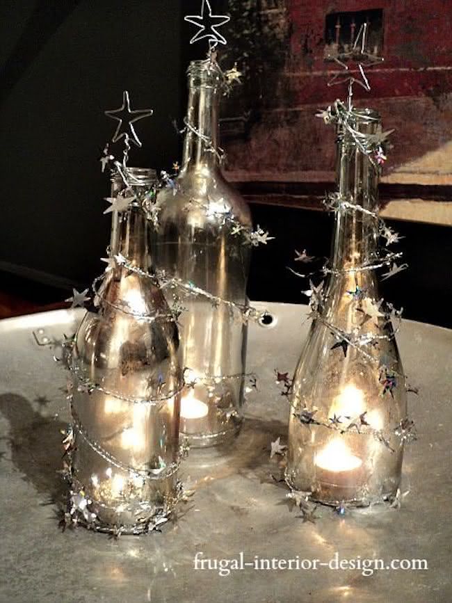 Velas em Garrafas Decoradas: Sustentabilidade Criativa - detalhe