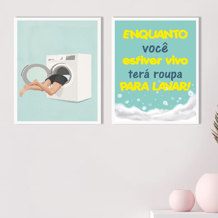 Lavanderia Temática com Adesivos Divertidos: Personalidade e Bom Humor - ideia