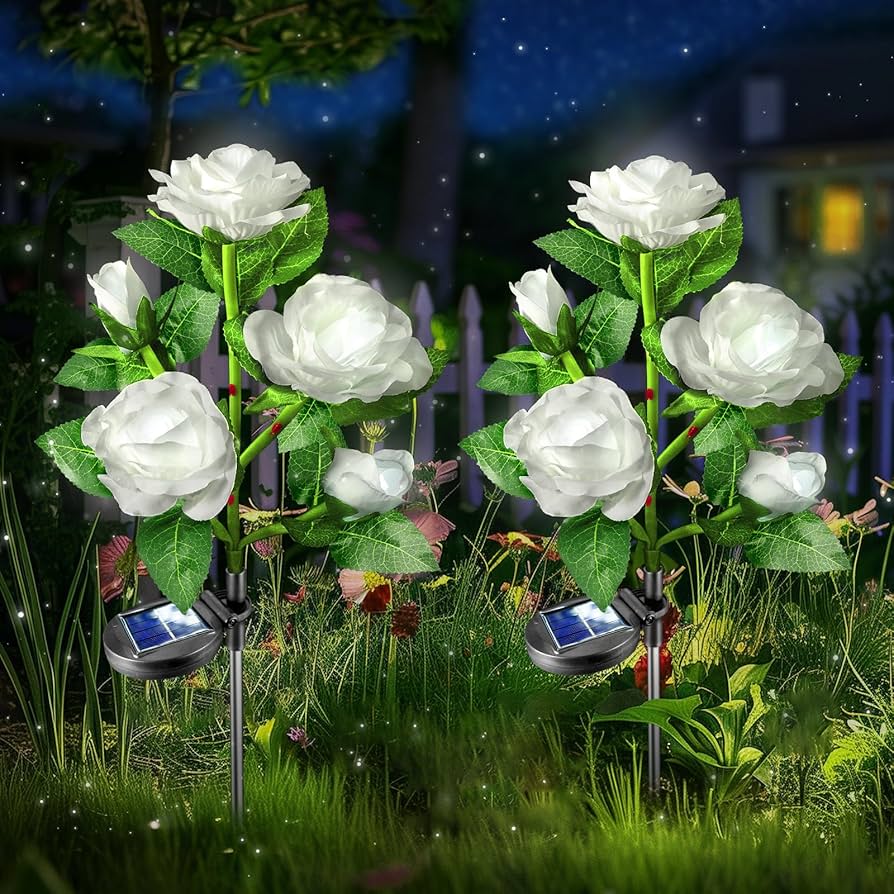 Iluminação Noturna: Flores Brilhantes Destacando-se Sob a Luz da Lua - detalhe