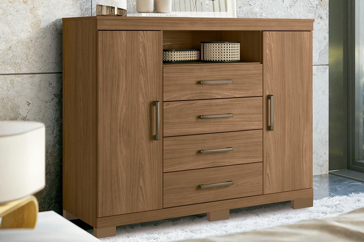 Cômoda com Gavetas Assimétricas: Design Moderno e Inovador - ideia