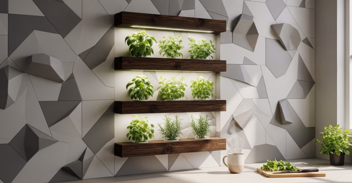 Cozinha com Horta Vertical: Frescor e Sabor Sempre à Mão! - detalhe