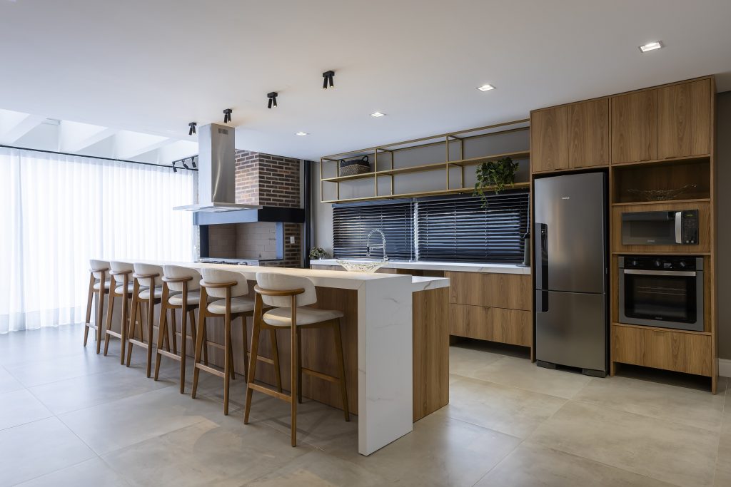 Cozinha Gourmet com Churrasqueira Integrada e Convivência - detalhe