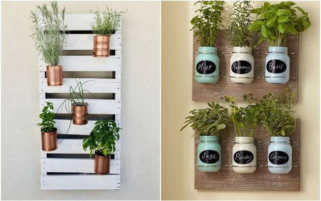 Horta Vertical Compacta com Temperos Frescos - ideia