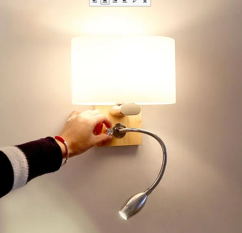 Arandela com Cúpula de Tecido Floral: Toque Romântico e Delicado - ideia