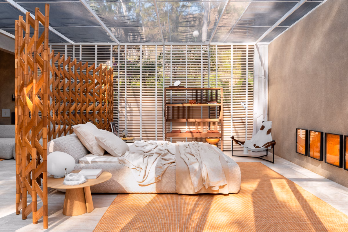 Biombo com Painéis de Macramê: Boêmio, Aconchegante e Super Trendy - ideia