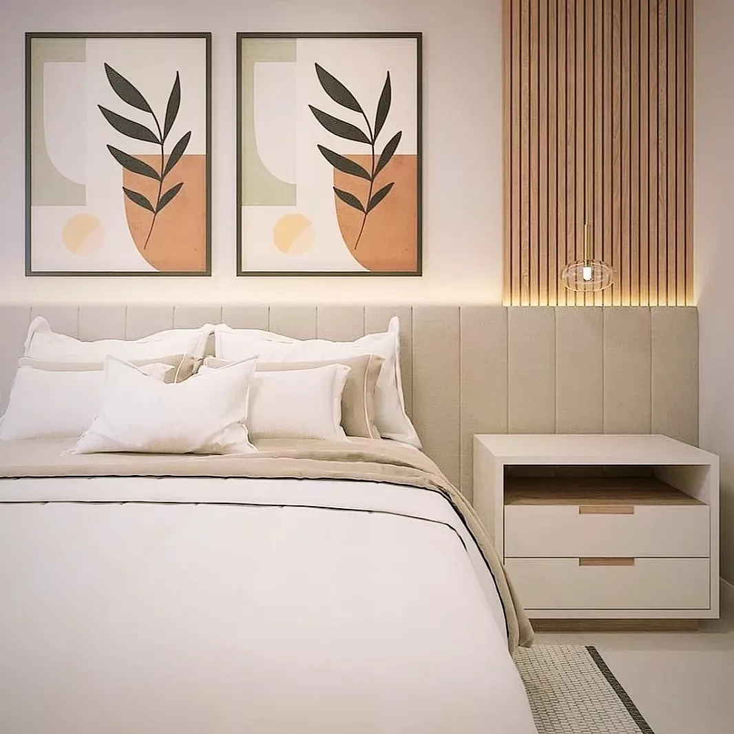 Cabeceira com Espelho: Amplie Seu Quarto! - detalhe