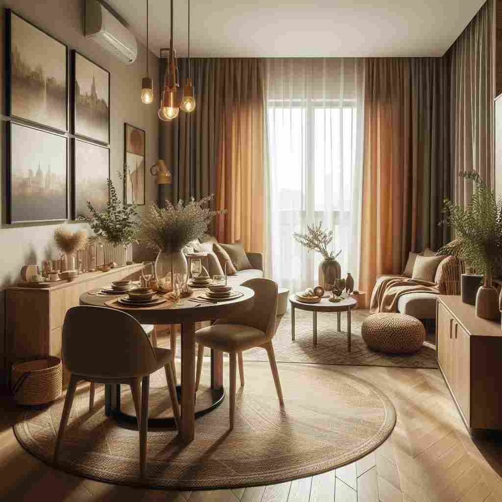 Sala Aconchegante com Texturas Naturais e Cores Terrosas - ideia