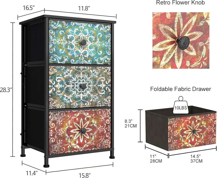 Cômoda com Decoupage Floral: Um Toque Romântico - ideia