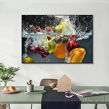 Mini Galeria de Frutas e Legumes: Explosão de Cores na Parede - inspiração