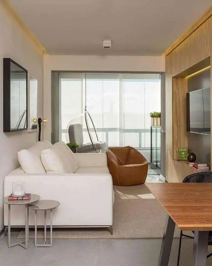 Cantinho do Relax: Poltrona Suspensa e Almofadas Macias - inspiração