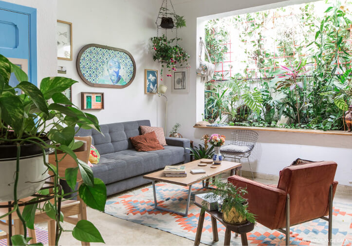 Aconchego Natural: Decoração com Plantas Suspensas - ideia