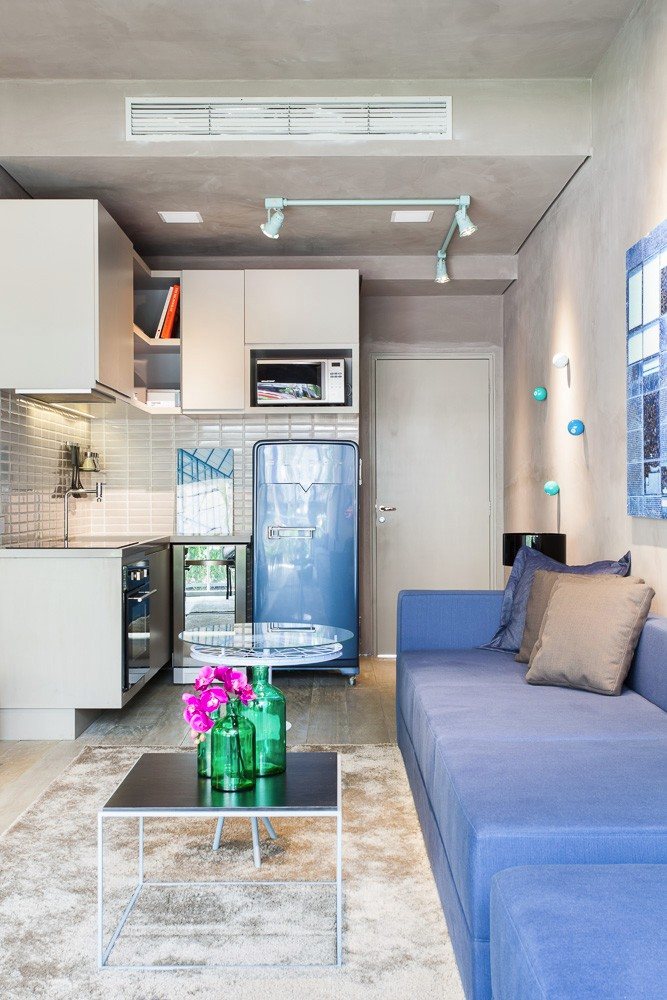 Kitnet Aconchegante com Detalhes em Crochê - ideia