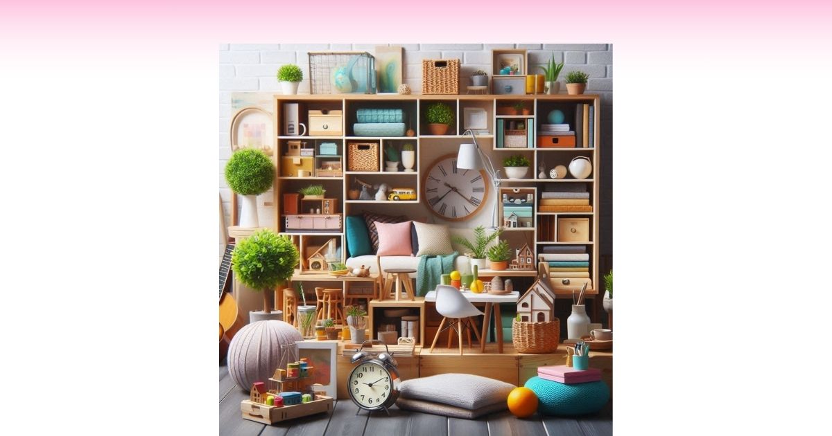 Aproveitando Espaços Verticais com Estantes Modulares Coloridas - ideia