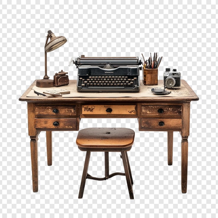 Escrivaninha Vintage Repaginada: Elegância com História! - detalhe