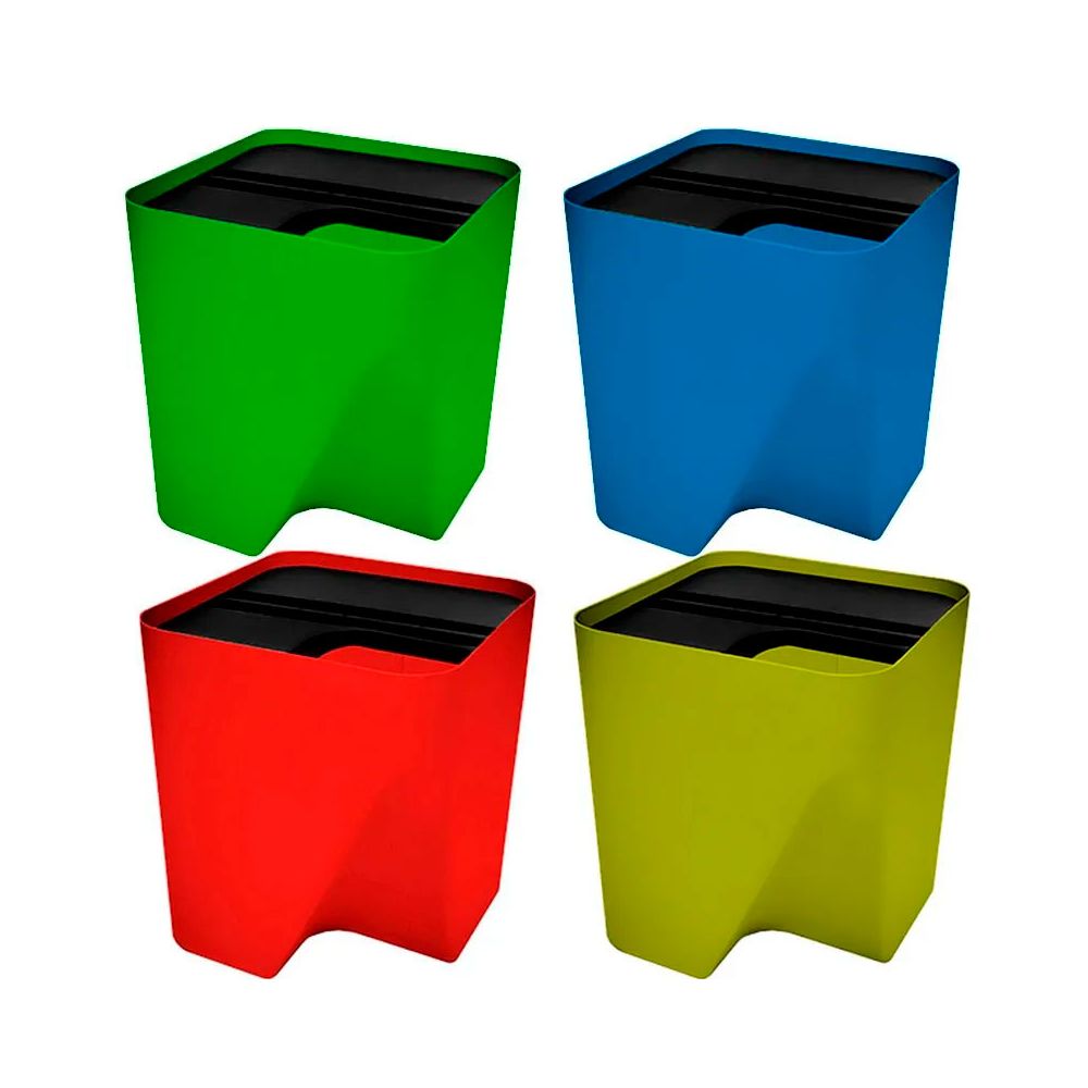 Lixeiras Seletivas em Crochê Colorido: Artesanato que Transforma - detalhe