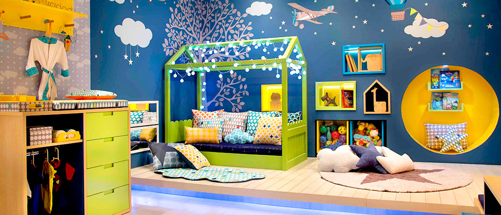 Cores Vibrantes e Alegria em Quartos Infantis - inspiração