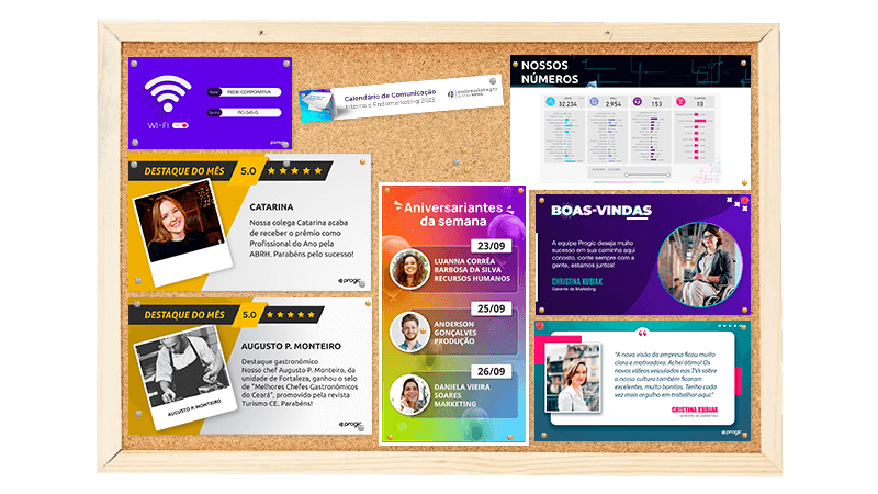 Mural de inspiração digital: um painel de ideias sempre à mão - ideia