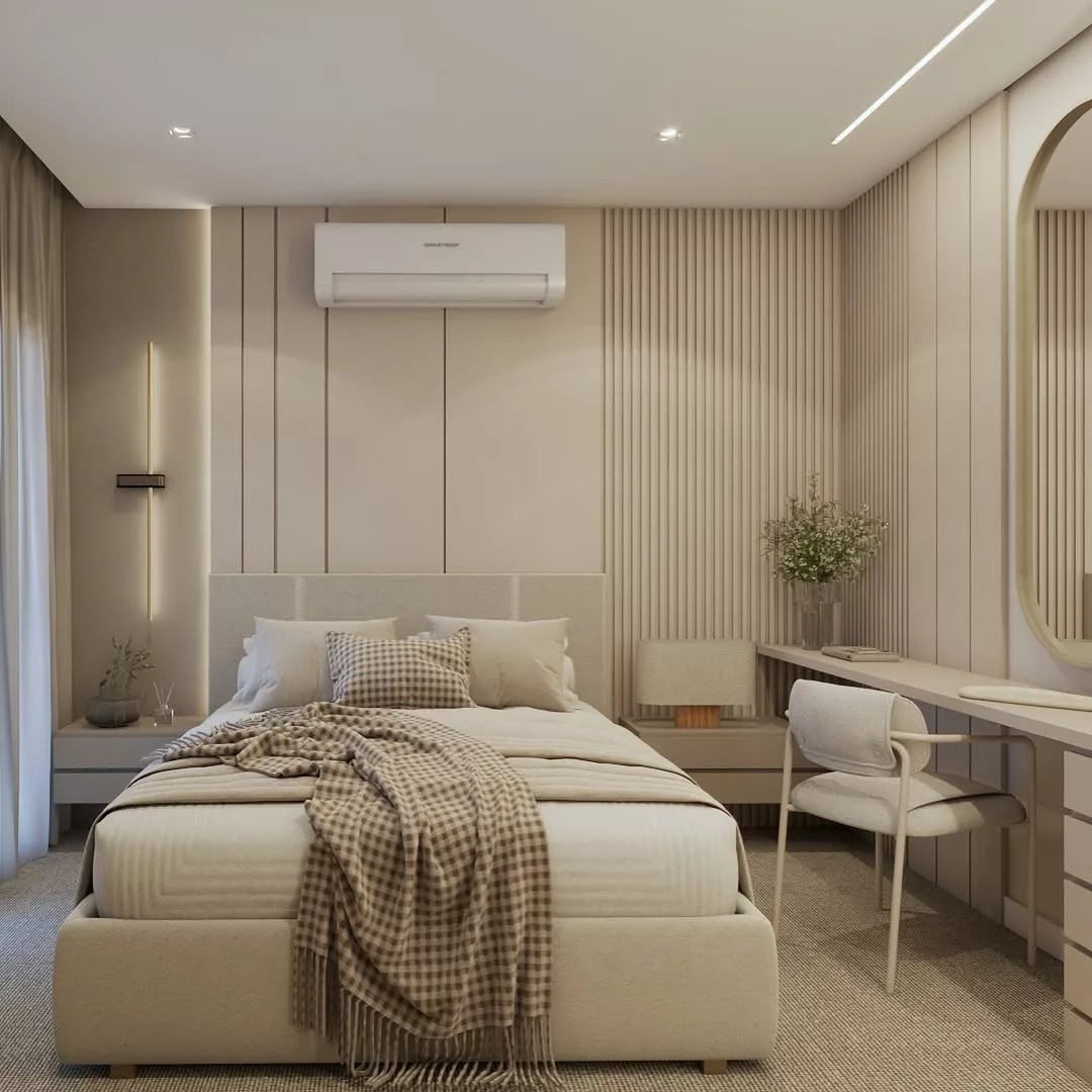 Minimalismo Elegante: Tons Neutros e Design Clean para um Refúgio de Paz - detalhe