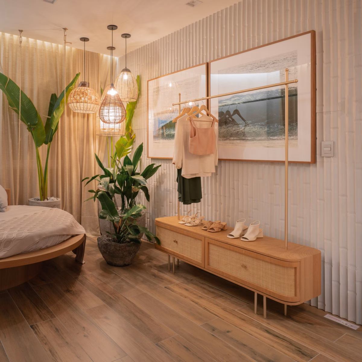 Com Porcelanato Amadeirado: Elegância Rústica Aconchegante - ideia