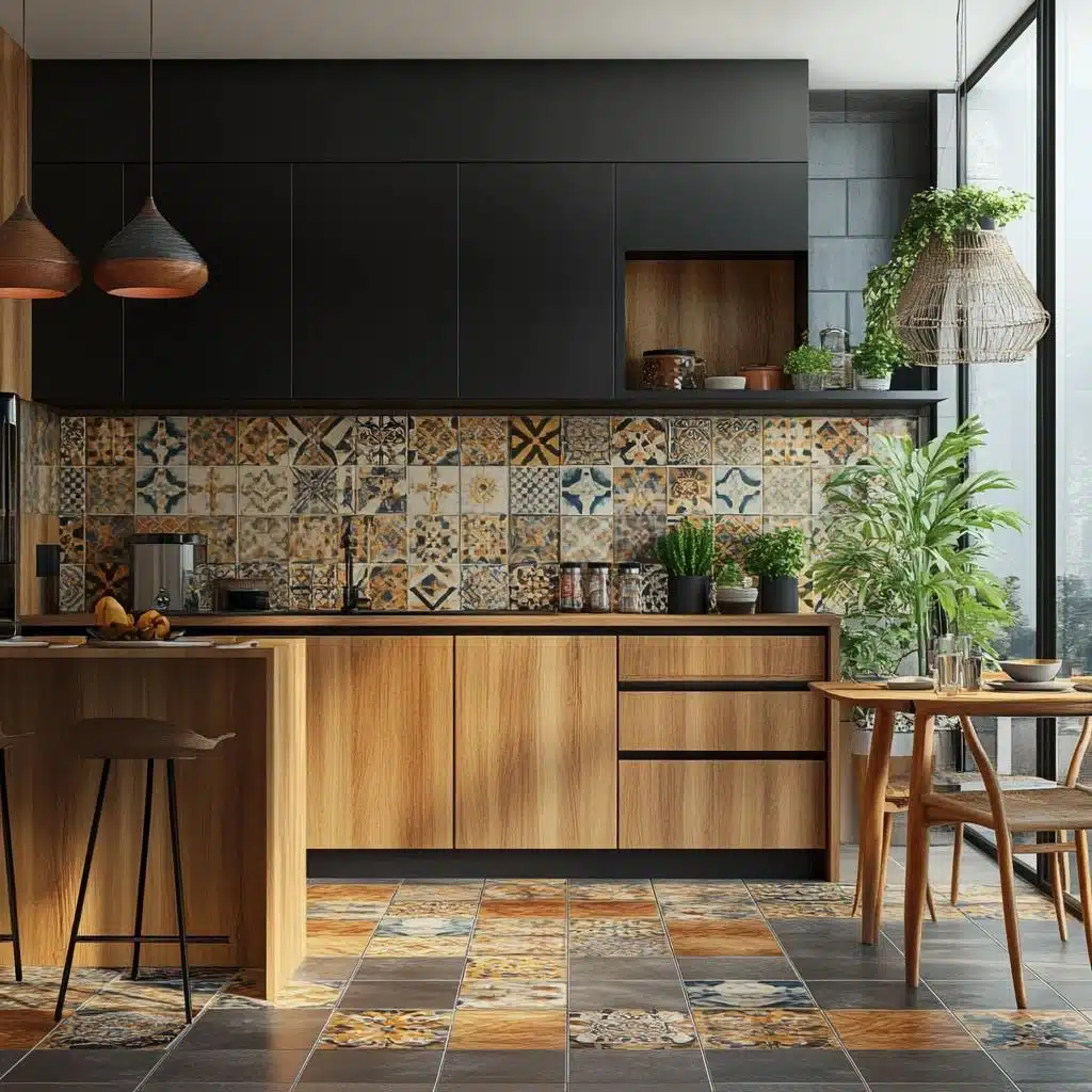 Reforma com Azulejos Hidráulicos Vibrantes - detalhe