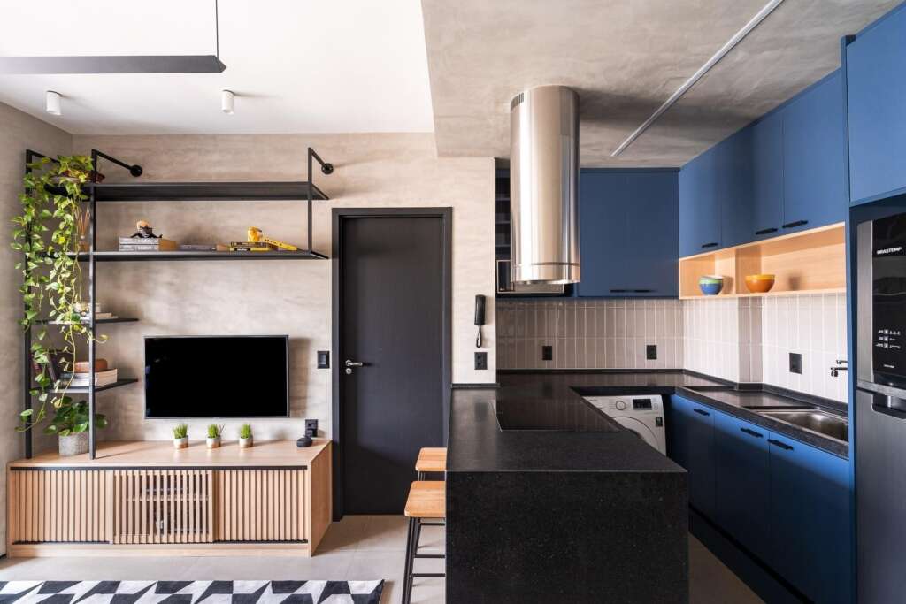 Reforma com Textura Aconchegante: Paredes de Cimento Queimado - ideia